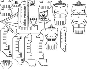 Barco pirata 3mm
