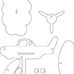 Avión básico - Vector descarganle para corte CNC y grabado laser gratis | Stanser