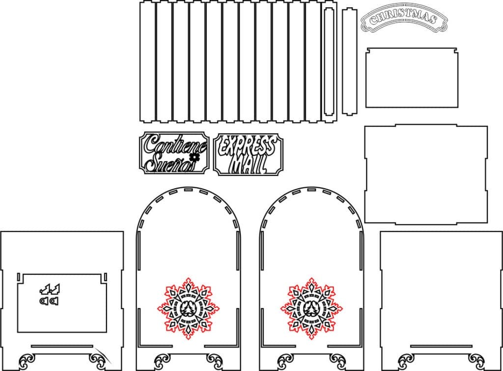 Buzón — vector para corte CNC