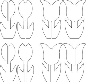Decoración de tulipanes