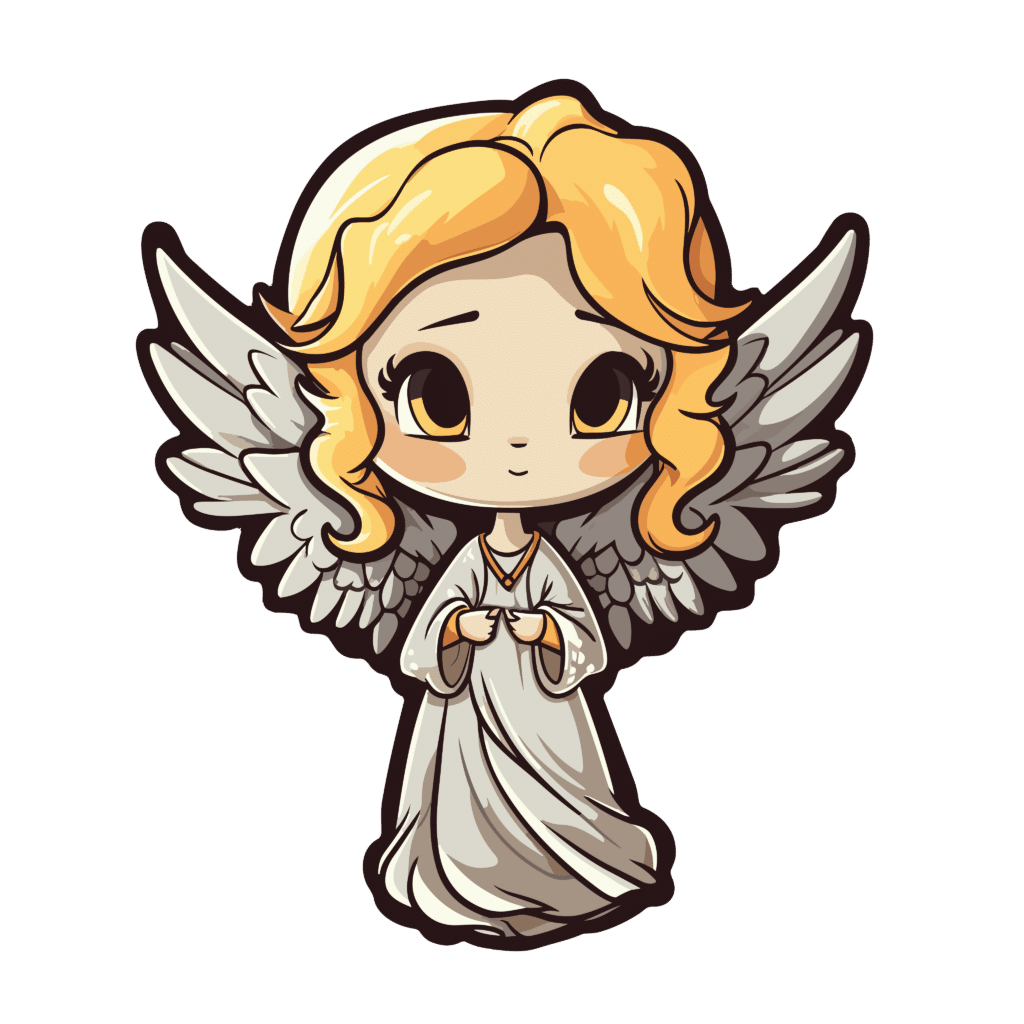 Niña ángel 1 — vector para corte CNC
