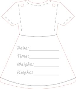 Vestido con datos para recortar 2