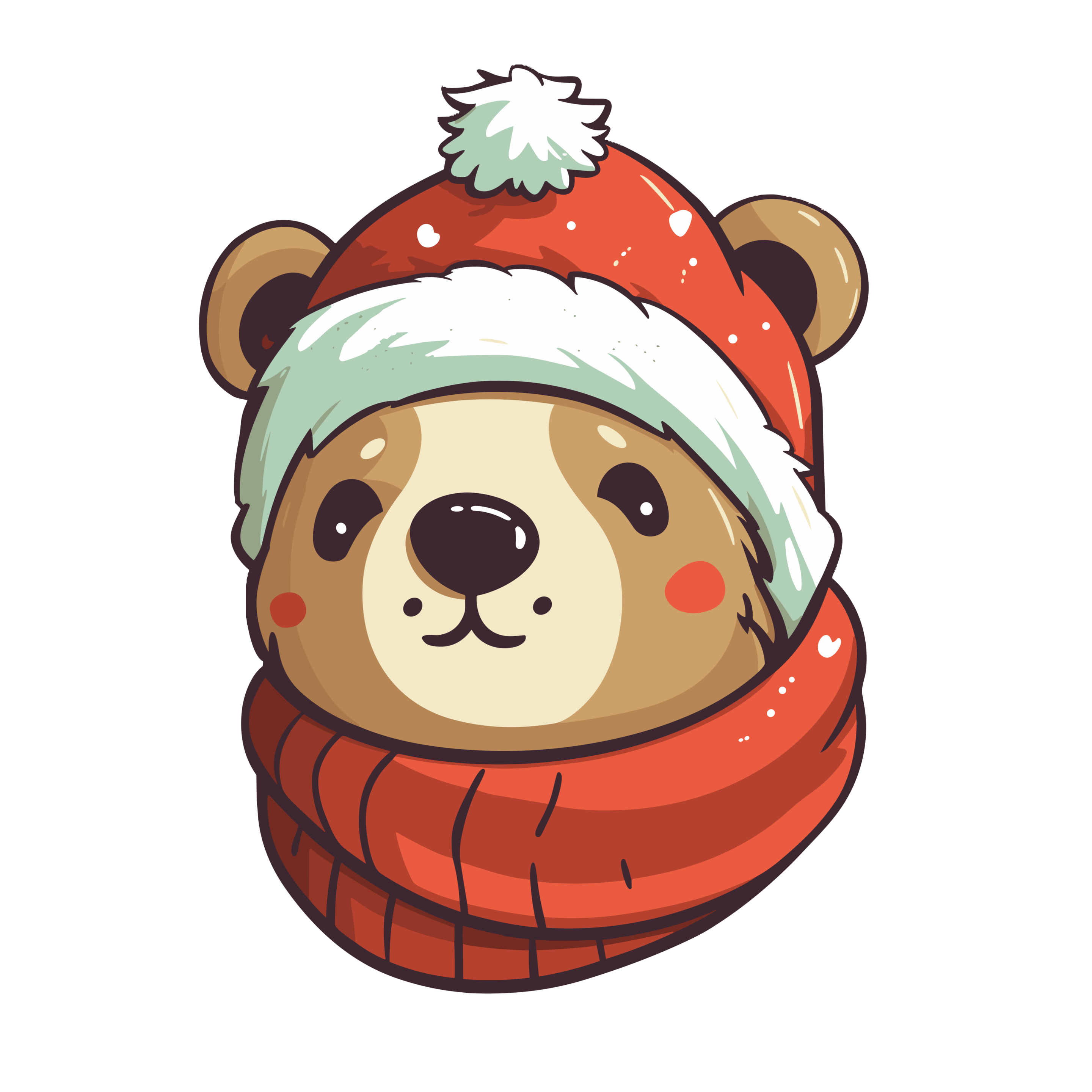 vector descargable para reproducir la imagen de un Oso navideño 2 Utiliza tu máquina de corte CNC para la realización de este proyecto.