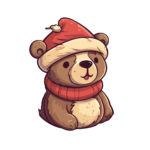 vector descargable para reproducir la imagen de un Oso navideño 4. Utiliza tu máquina de corte CNC para la realización de este proyecto.