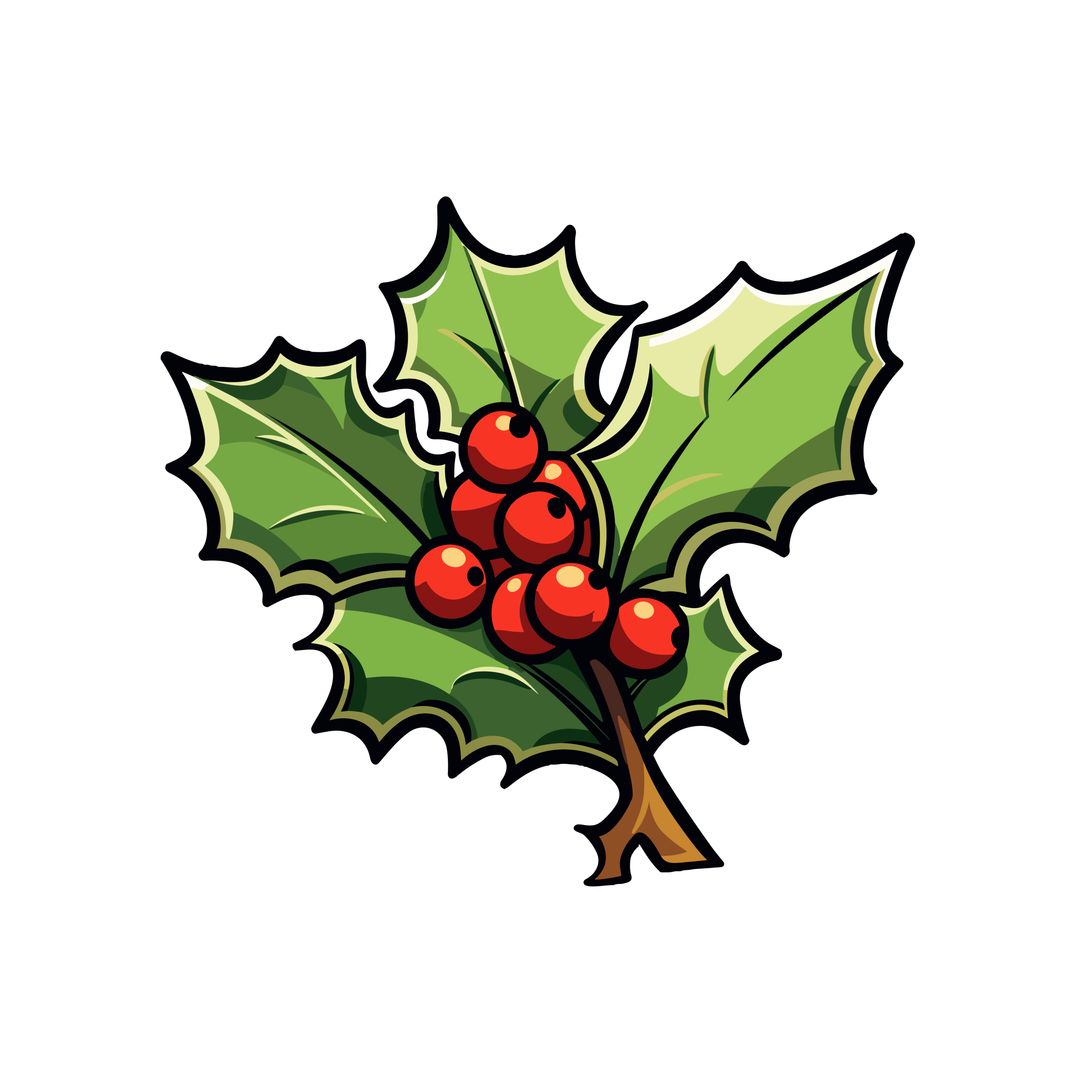 vector descargable para reproducir la imagen de un Acebo de navidad 1. Utiliza tu máquina de corte CNC para la realización de este proyecto.