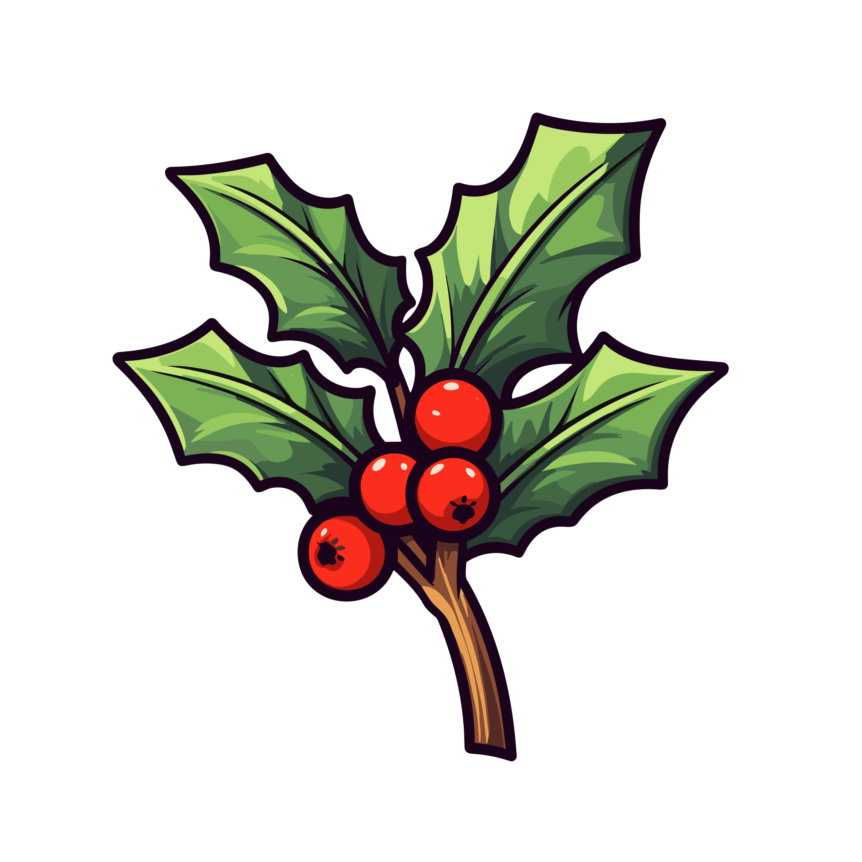vector descargable para reproducir la imagen de un Acebo de navidad 3. Utiliza tu máquina de corte CNC para la realización de este proyecto.