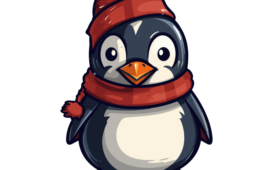 Pingüino con gorro de navidad 3