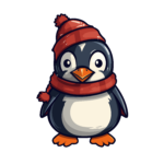 vector descargable para reproducir la imagen de un Pingüino con gorro de navidad 3. Utiliza tu máquina de corte CNC para la realización de este proyecto.
