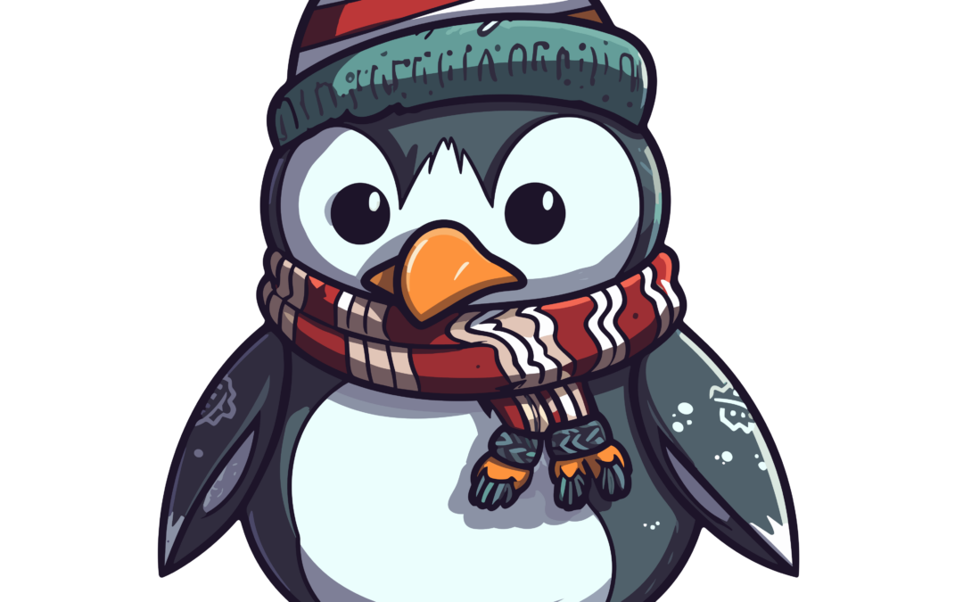 Pingüino con gorro de navidad 5