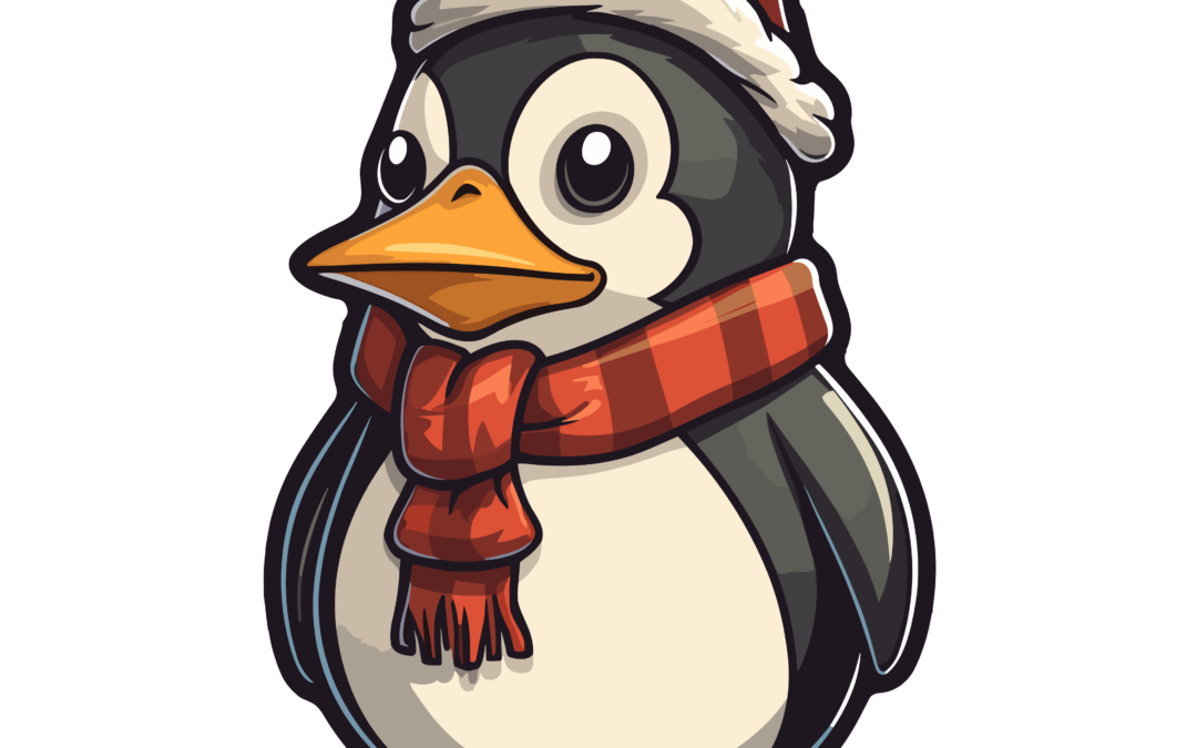 Pingüino con gorro de navidad 6