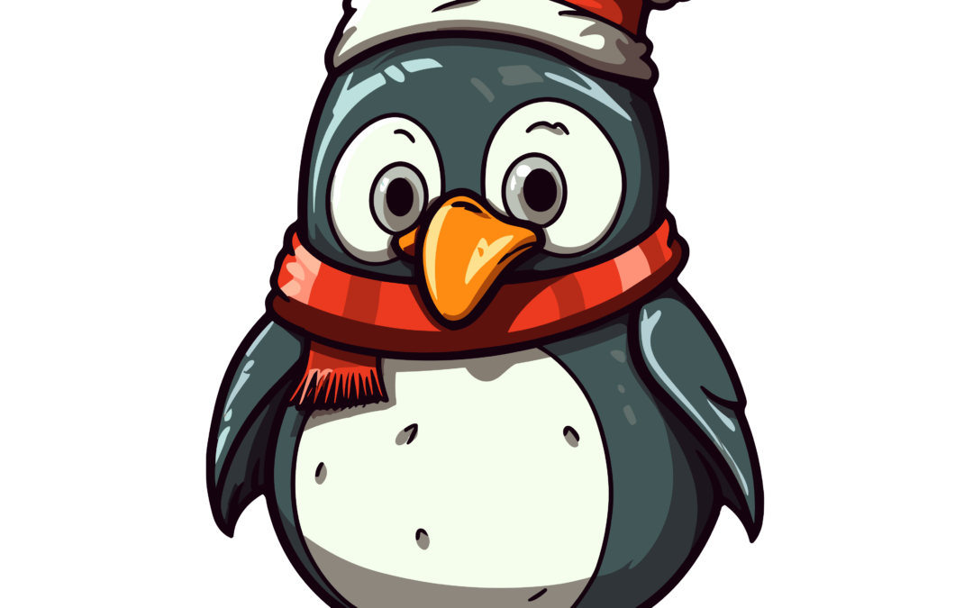 Pingüino con gorro de navidad 7