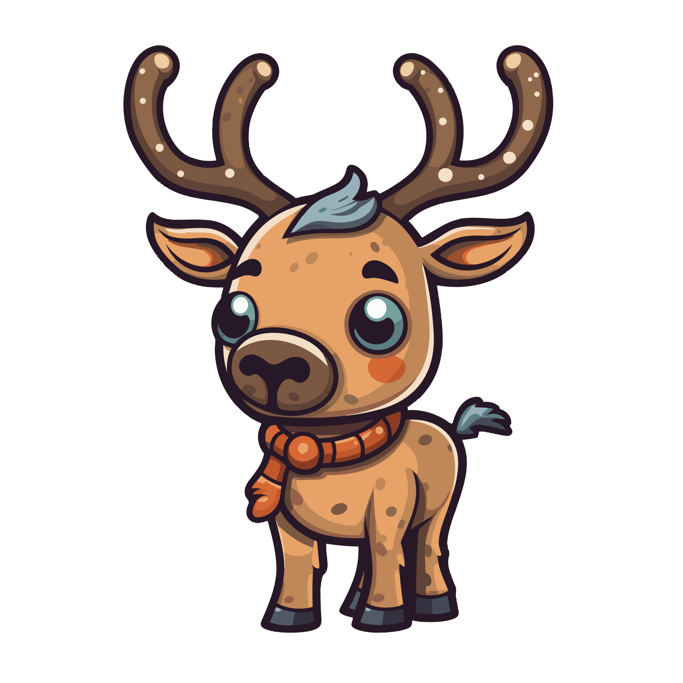 vector descargable para reproducir la imagen de un Reno de navidad 1. Utiliza tu máquina de corte CNC para la realización de este proyecto.