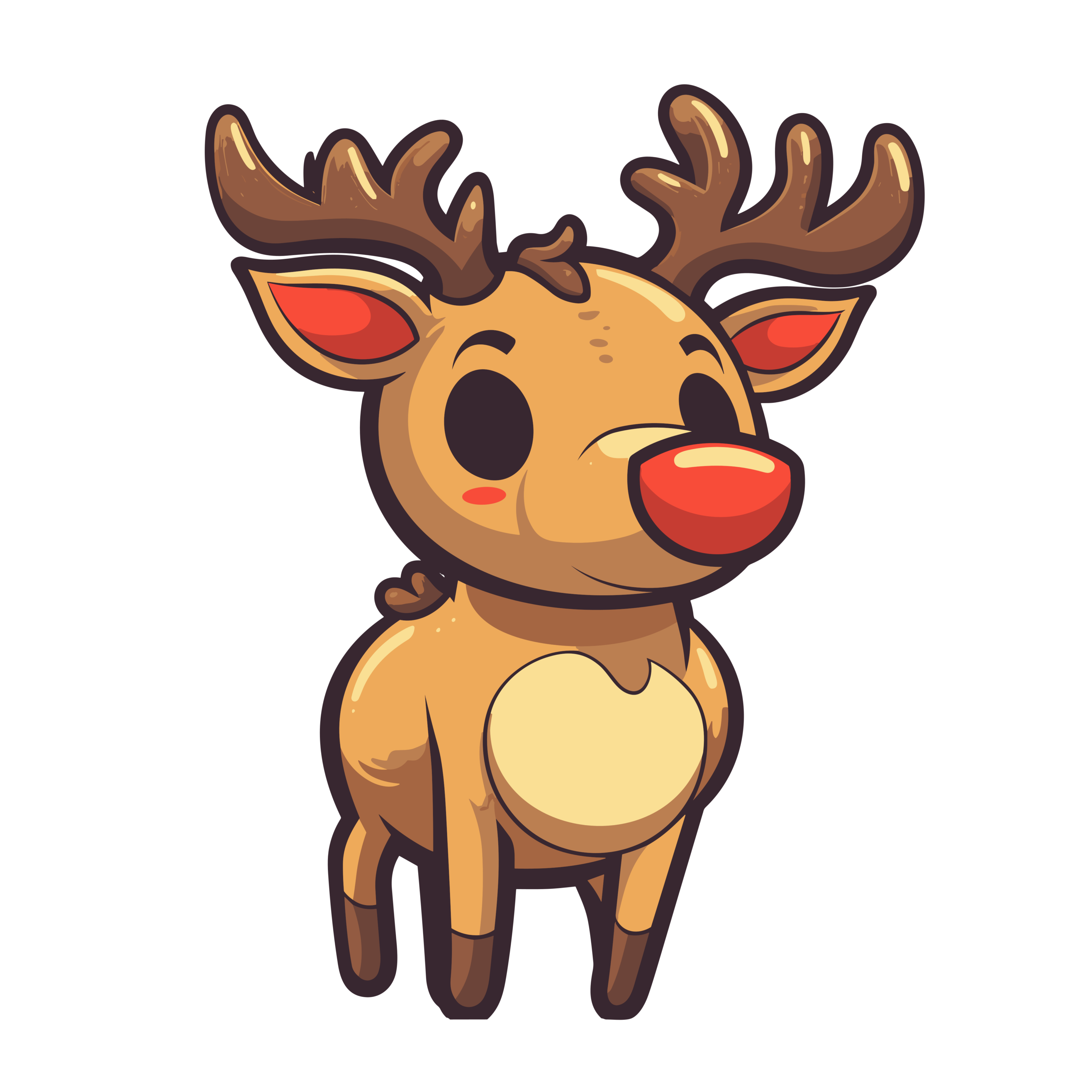 vector descargable para reproducir la imagen de un Reno de navidad 2. Utiliza tu máquina de corte CNC para la realización de este proyecto.