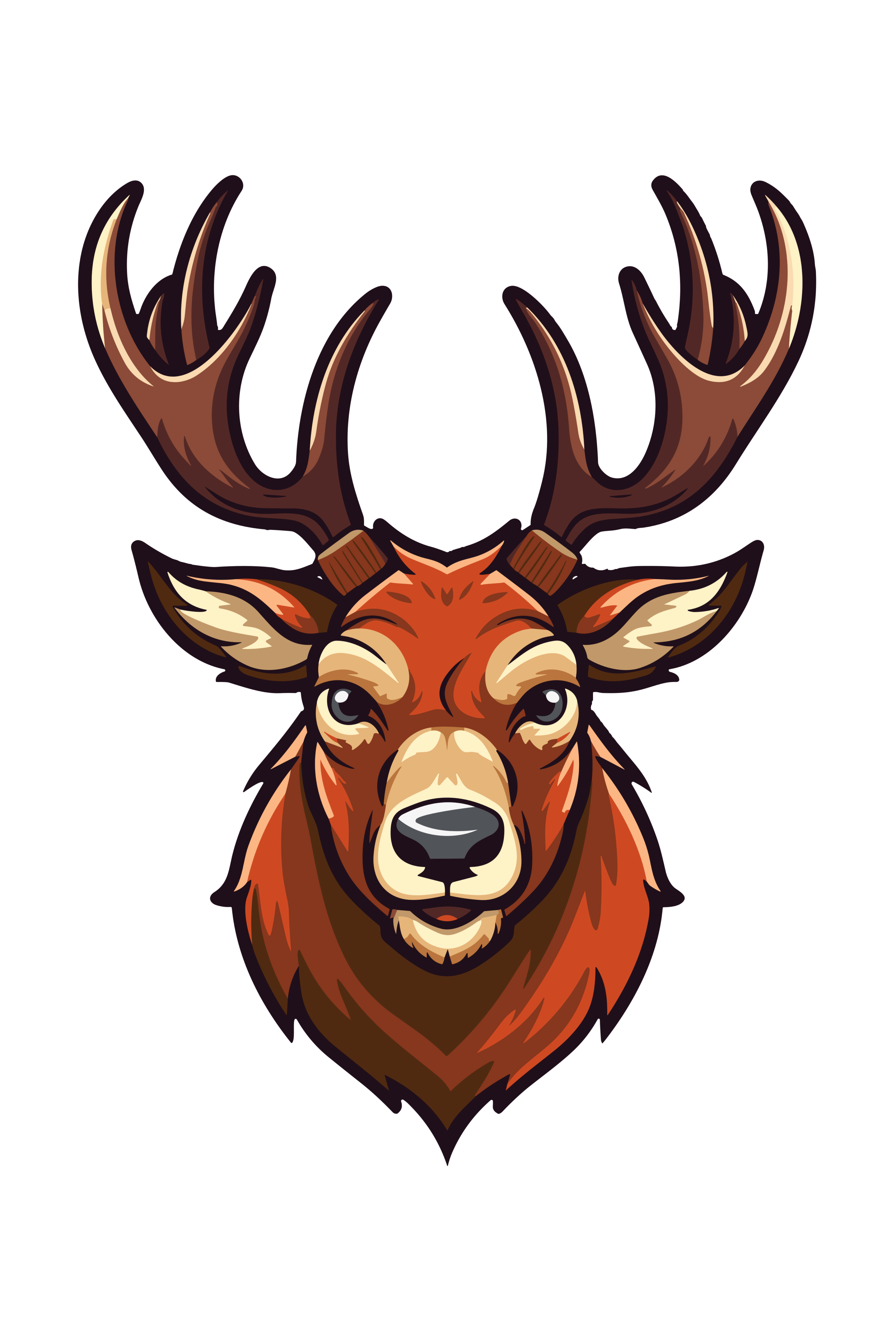vector descargable para reproducir la imagen de un Reno de navidad 4. Utiliza tu máquina de corte CNC para la realización de este proyecto.