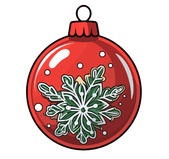 Esfera de navidad roja 2