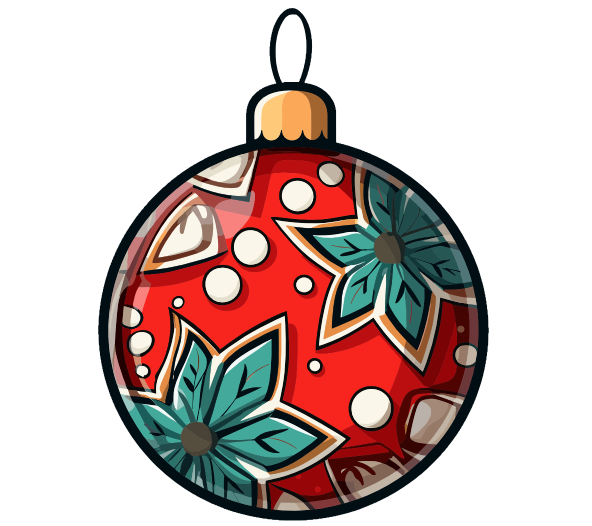Esfera de navidad roja 3
