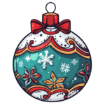 vector descargable para reproducir la imagen de una Esfera de navidad decorada. Utiliza tu máquina de corte CNC para la realización de este proyecto.