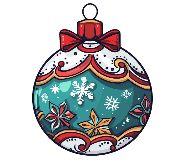 Esfera de navidad decorada