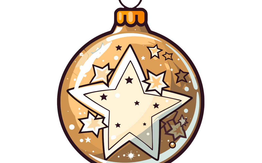 Esfera de navidad dorada