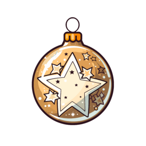Esfera de navidad dorada