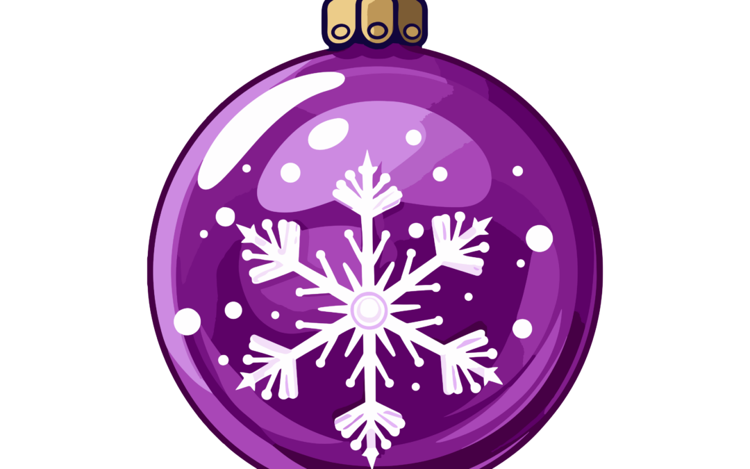 Esfera de navidad morada