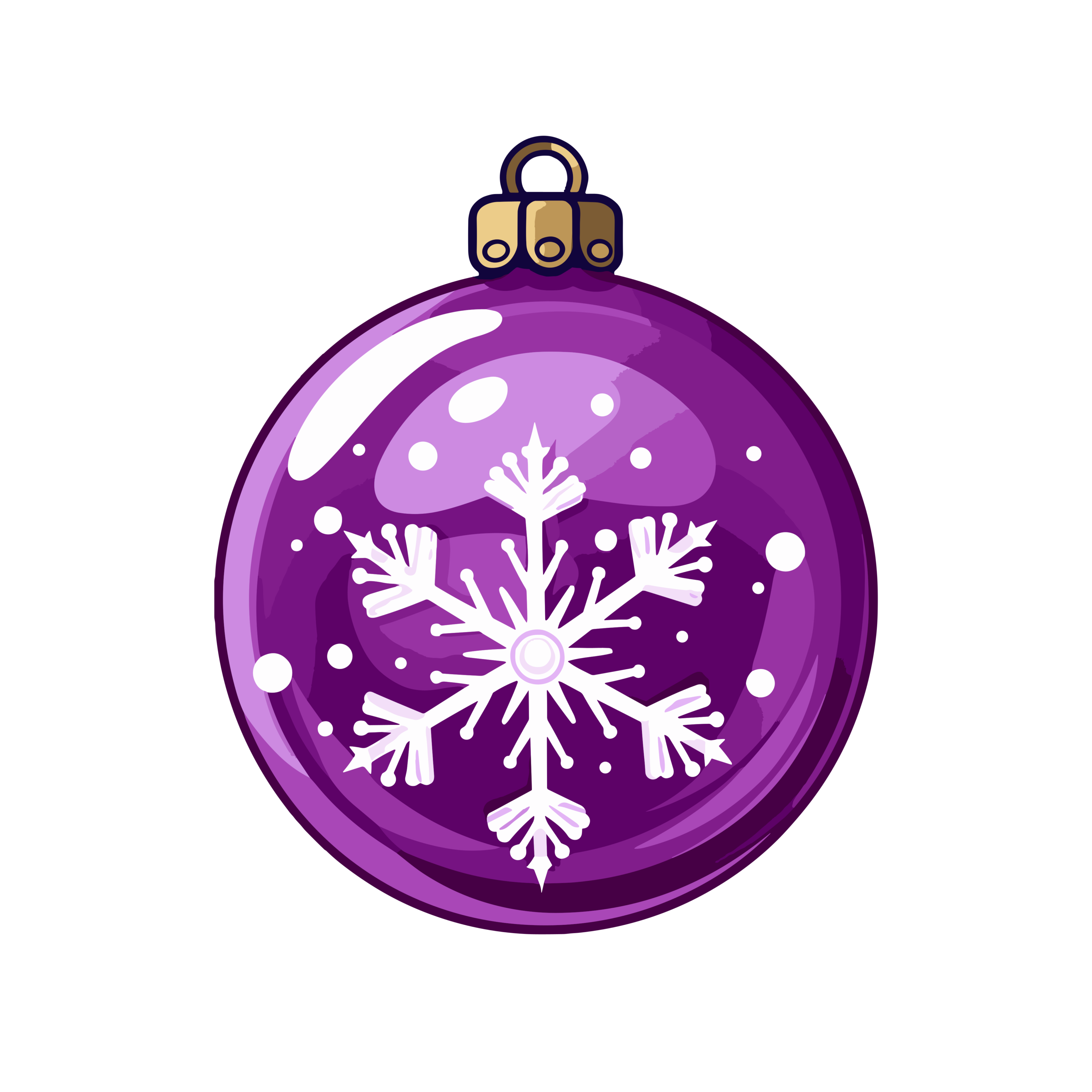 vector descargable para reproducir la imagen de una Esfera de navidad morada. Utiliza tu máquina de corte CNC para la realización de este proyecto.