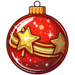 vector descargable para reproducir la imagen de una Esfera de navidad roja 4. Utiliza tu máquina de corte CNC para la realización de este proyecto.