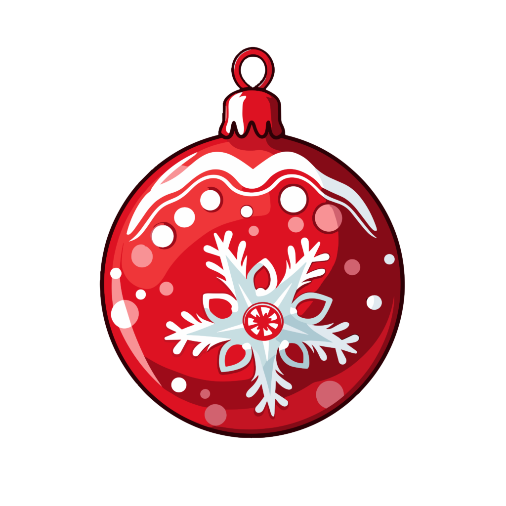 Esfera de navidad roja 5 — vector para corte CNC