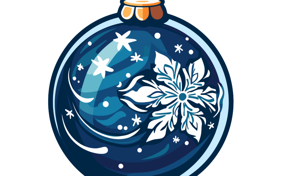 Esfera de navidad azul 3