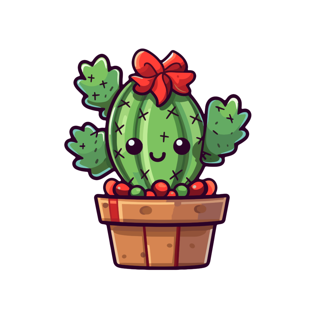 Cactus navideño — vector para corte CNC