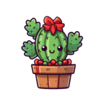 un vector descargable para reproducir la imagen de un Cactus navideño. Utiliza tu máquina de corte CNC para la realización de este proyecto.