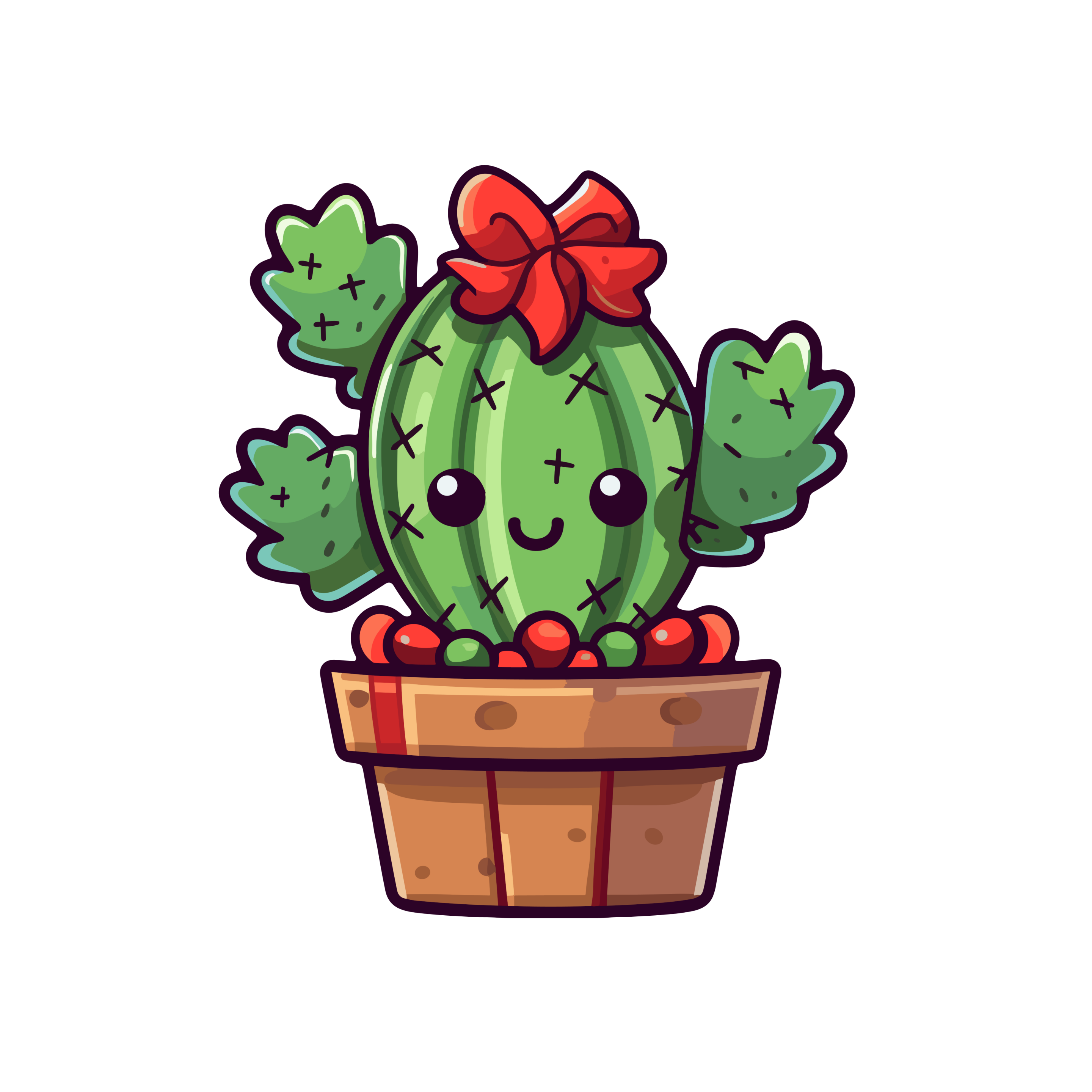 un vector descargable para reproducir la imagen de un Cactus navideño. Utiliza tu máquina de corte CNC para la realización de este proyecto.