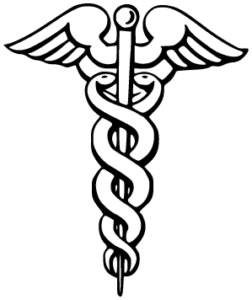 Silueta de caduceo