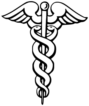 Silueta de caduceo