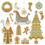 vector descargable para reproducir la imagen de un Pack de navidad. Utiliza tu máquina de corte CNC para la realización de este proyecto.