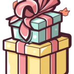 un vector descargable para reproducir la imagen de un Regalo de cumpleaños.  Utiliza tu máquina de corte CNC para la realización de este proyecto.