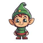 vector descargable para reproducir la imagen de un Duende de navidad 1. Utiliza tu máquina de corte CNC para la realización de este proyecto.