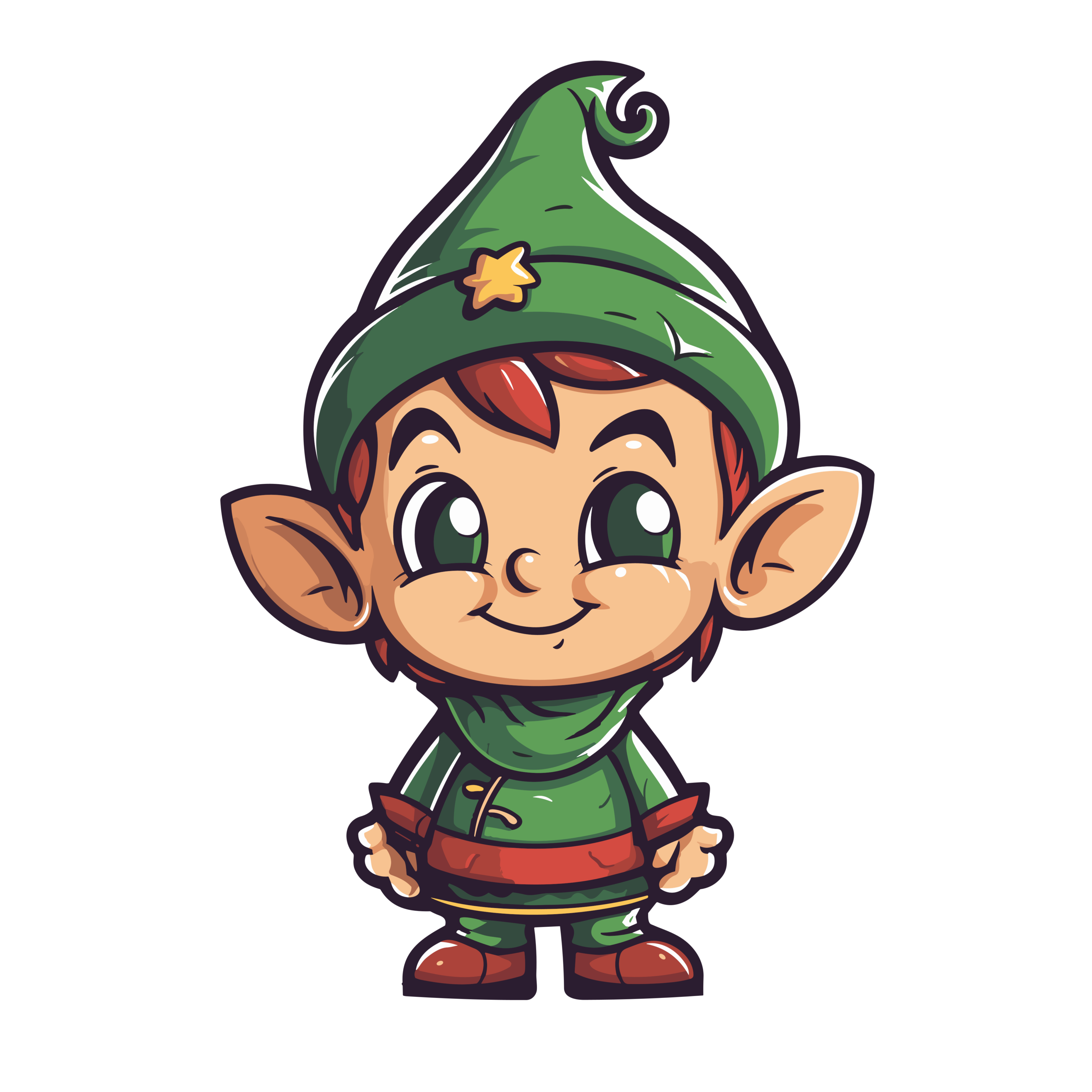 vector descargable para reproducir la imagen de un Duende de navidad 1. Utiliza tu máquina de corte CNC para la realización de este proyecto.