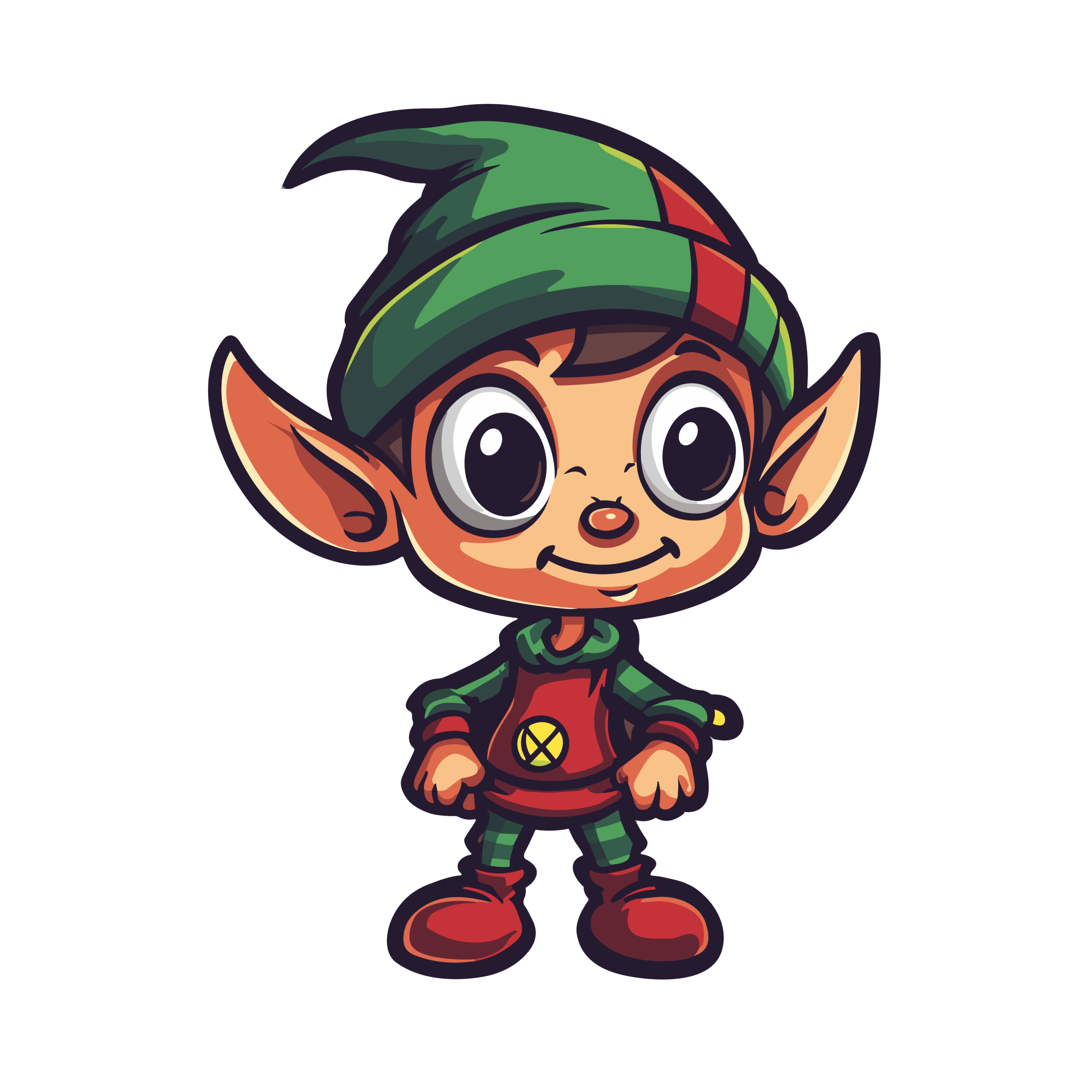 vector descargable para reproducir la imagen de un Duende de navidad 2. Utiliza tu máquina de corte CNC para la realización de este proyecto.