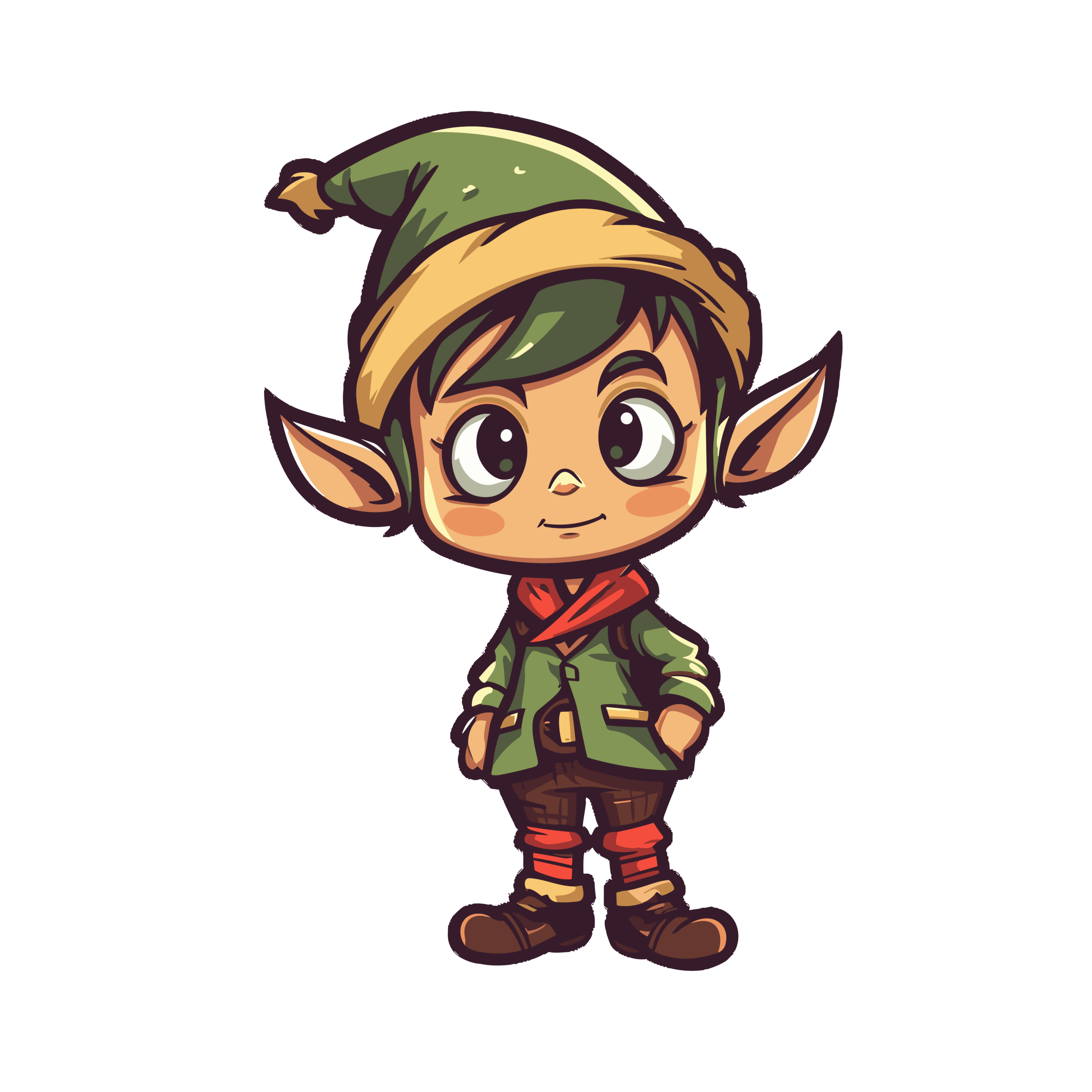 vector descargable para reproducir la imagen de un Duende de navidad 5. Utiliza tu máquina de corte CNC para la realización de este proyecto.