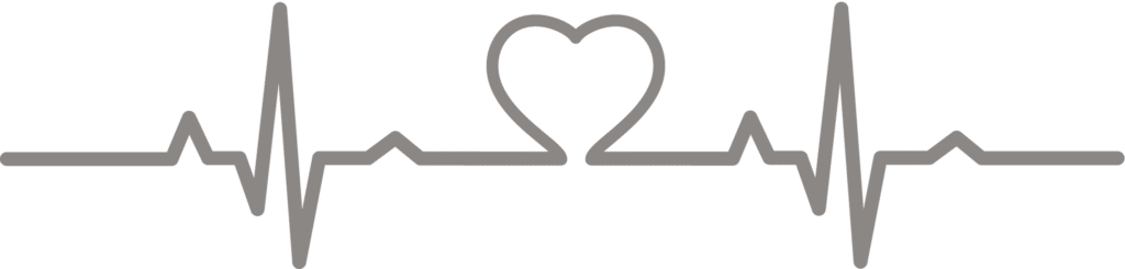 Corazón con su latido — vector para corte CNC