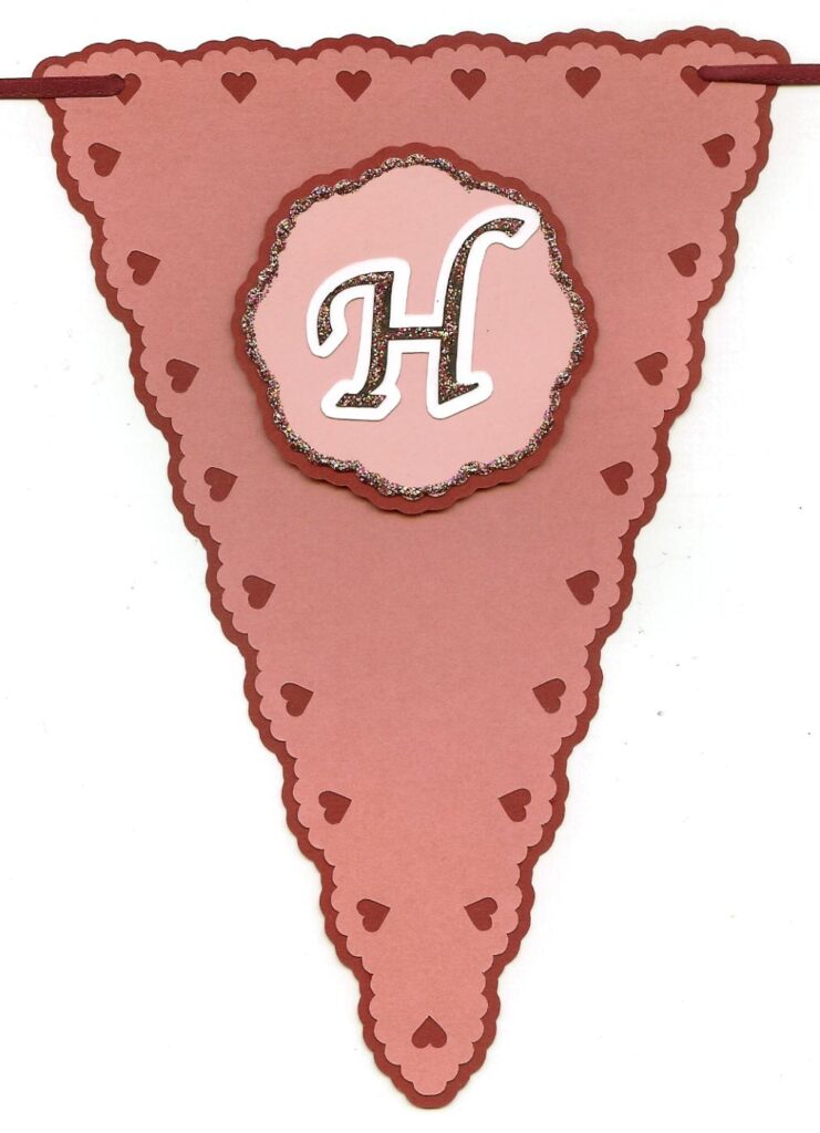 Banderín letra H — vector para corte CNC