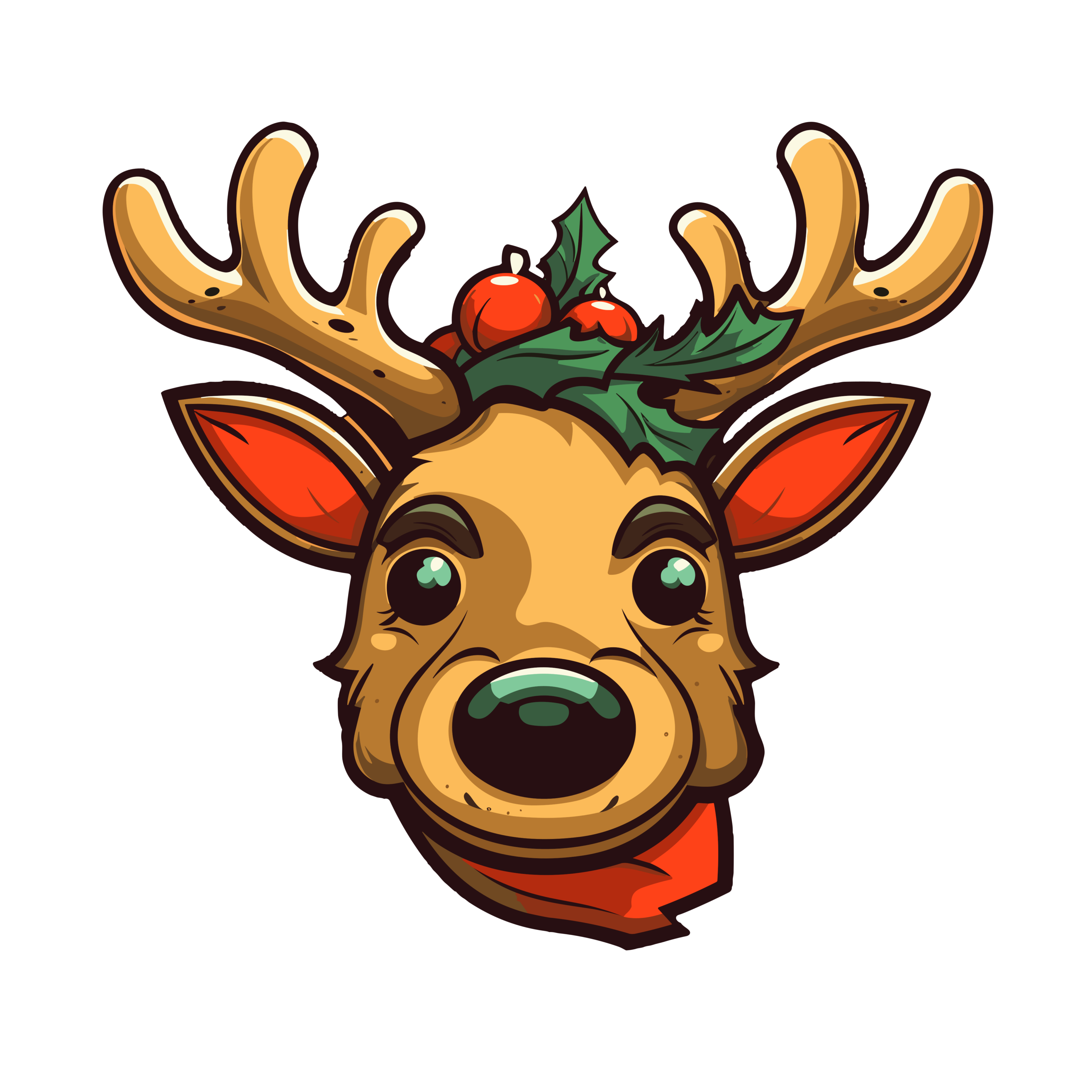 vector descargable para reproducir la imagen de un Reno de navidad 7. Utiliza tu máquina de corte CNC para la realización de este proyecto.