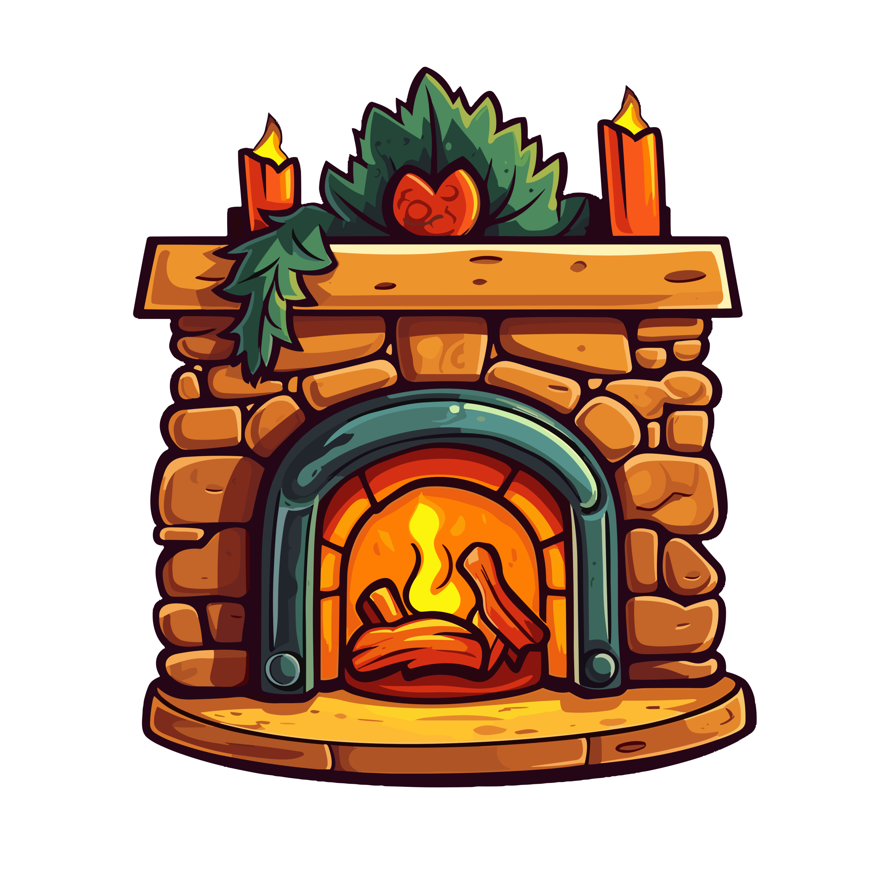 vector descargable para reproducir la imagen de una Chimenea de navidad 1. Utiliza tu máquina de corte CNC para la realización de este proyecto.
