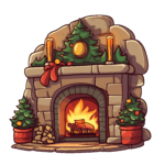 vector descargable para reproducir la imagen de una Chimenea de navidad 3. Utiliza tu máquina de corte CNC para la realización de este proyecto.