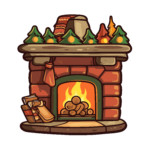 vector descargable para reproducir la imagen de una Chimenea de navidad 5. Utiliza tu máquina de corte CNC para la realización de este proyecto.