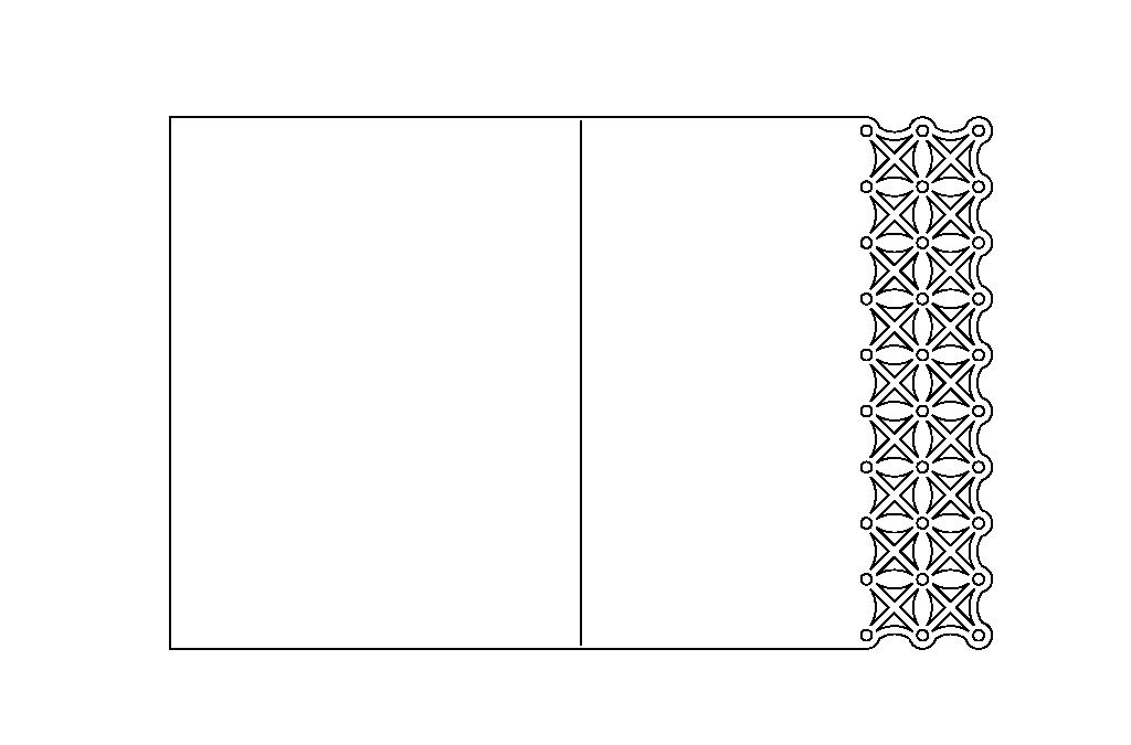 Tarjeta de borde calado 20