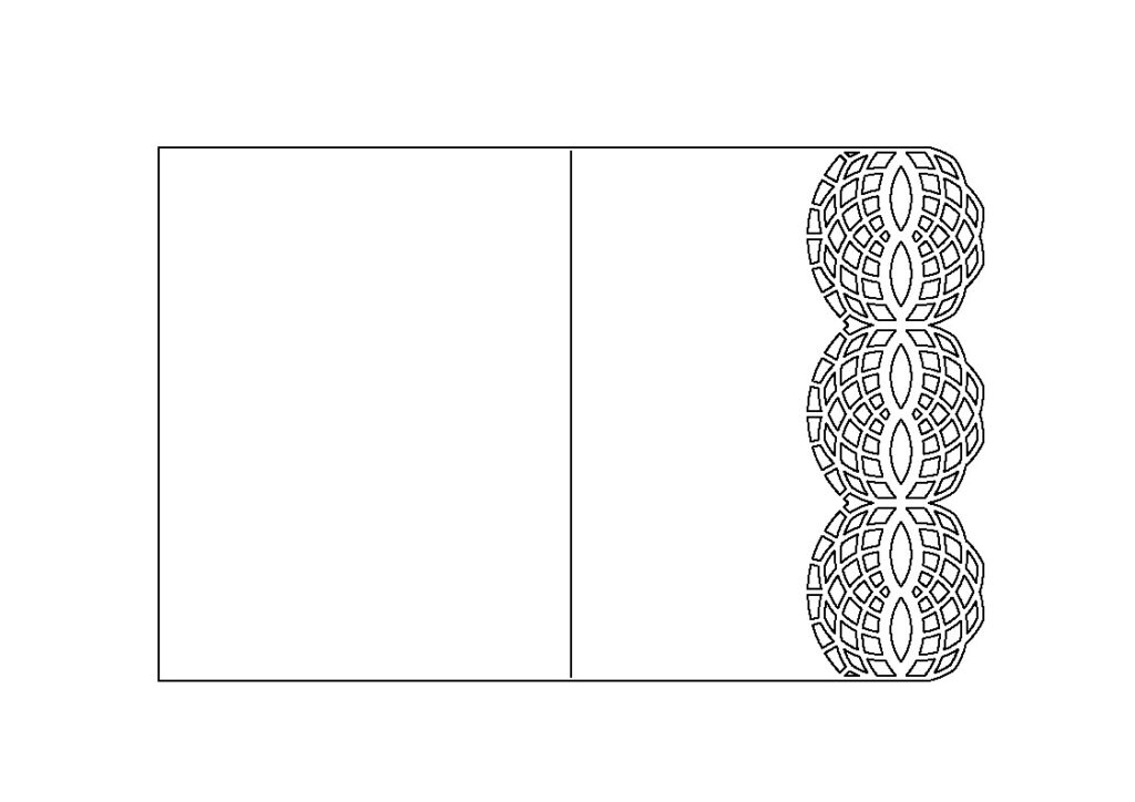 Tarjeta de borde calado 21 — vector para corte CNC