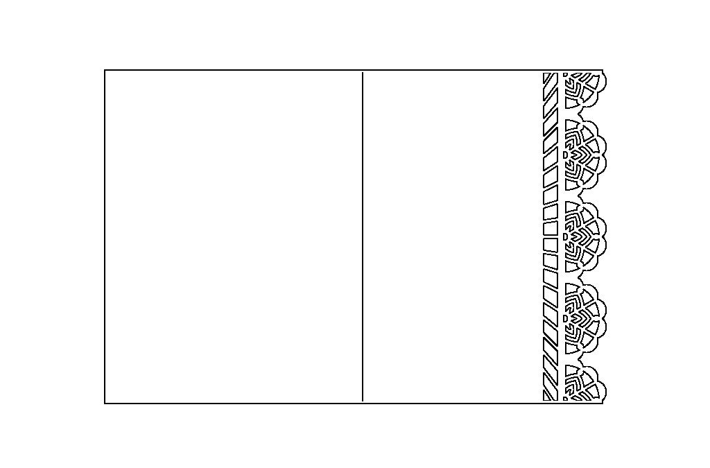 Tarjeta de borde calado 22