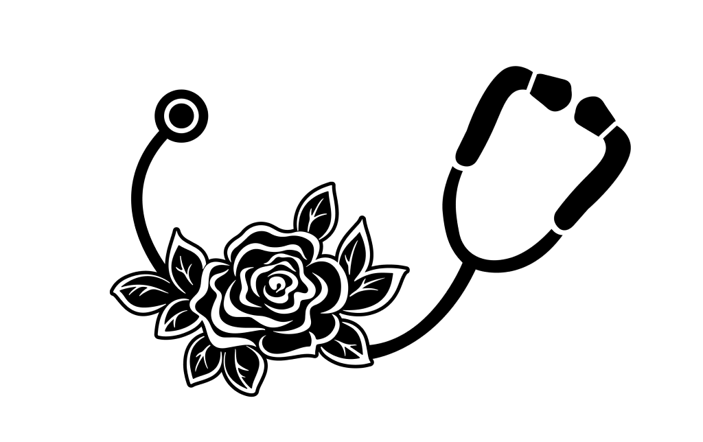 Estetoscopio con rosa